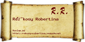 Rákosy Robertina névjegykártya